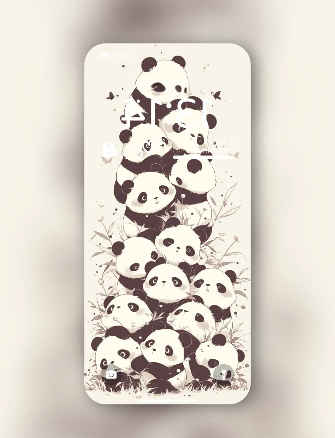 手机壁纸油画版熊猫(手机壁纸熊猫卡通图片)-第5张图片-QuickQ官网